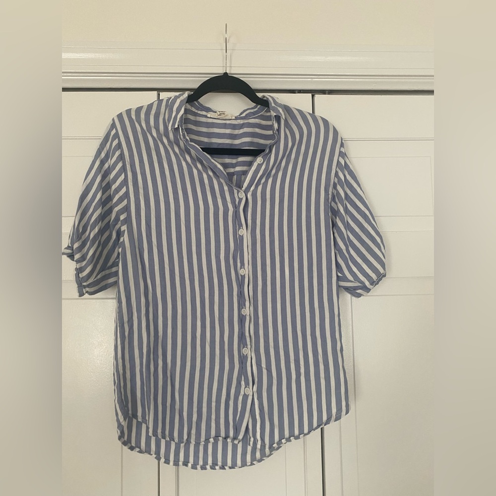 Casual Short Sleeve Button Down